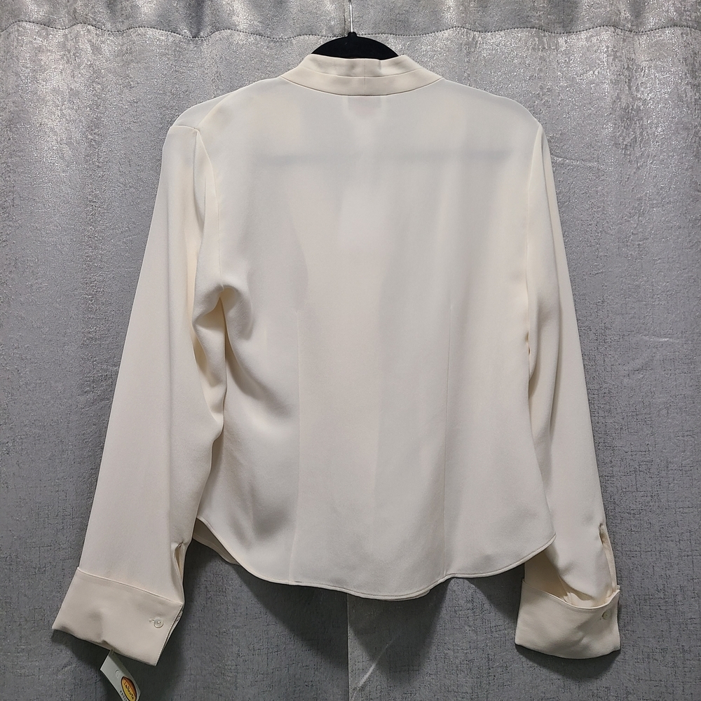 Vtg Talbots Pure Silk Off White Women's Blouse 10P NWT - Picture 2 of 10
